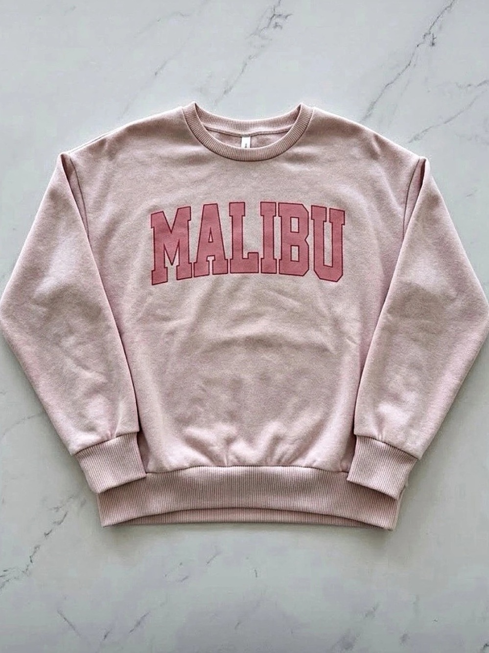 SHEIN Girls Malibu Pullover Sweatshirt - Light Pink Size 9Y